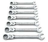 GearWrench Flex-Head Combination Ratcheting Set 7 Pce Metric: 9900