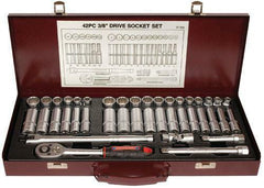 Eurotech 3/8'' Drive Metric/AF Std & Deep Socket Set: ET 10505