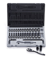 Dual Action 1/4 Drive Metric Std & Deep Socket Set 31 Pce: 10043102