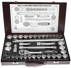 1/2'' Dr. Std Metric & AF Socket Set - 40 Pce.      ET10405
