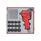 Brand New Stubby 1/2'' Drive Impact Wrench/Socket Set- Teng Tools